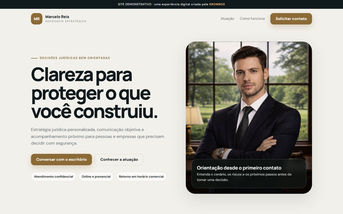 Site Advocacia MR no computador