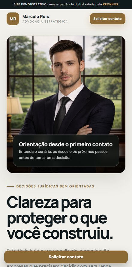 Mesmo site adaptado ao celular